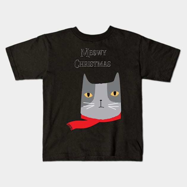 Christmas cat lover Kids T-Shirt by Cleopsys